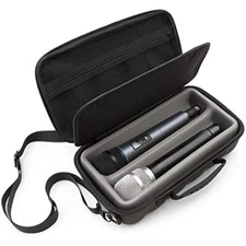 CASEMATIX Wireless Microphone Case Compatible with Two Wireless Mic Sy