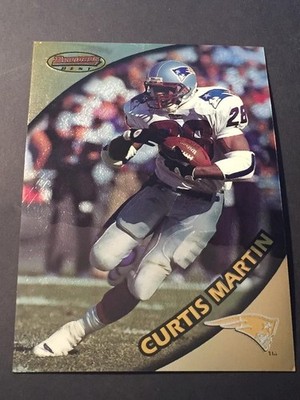 1997 Bowman's Best Jumbo 4x5 5/8'' Curtis Martin New England Patriots #16