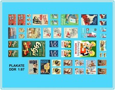 Waterslide Decal 1:87 H0 DDR Werbung Plakate Zug Eisenbahn Retro Konsum Diorama