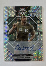 2023 Panini Mosaic - Rookies Colby Wooden #303 Mosaic Prizm Autographs (AU, RC)