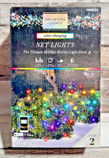 Gemmy Orchestra of Lights 72 LED Multicolor Color Changing Net Lights Musical