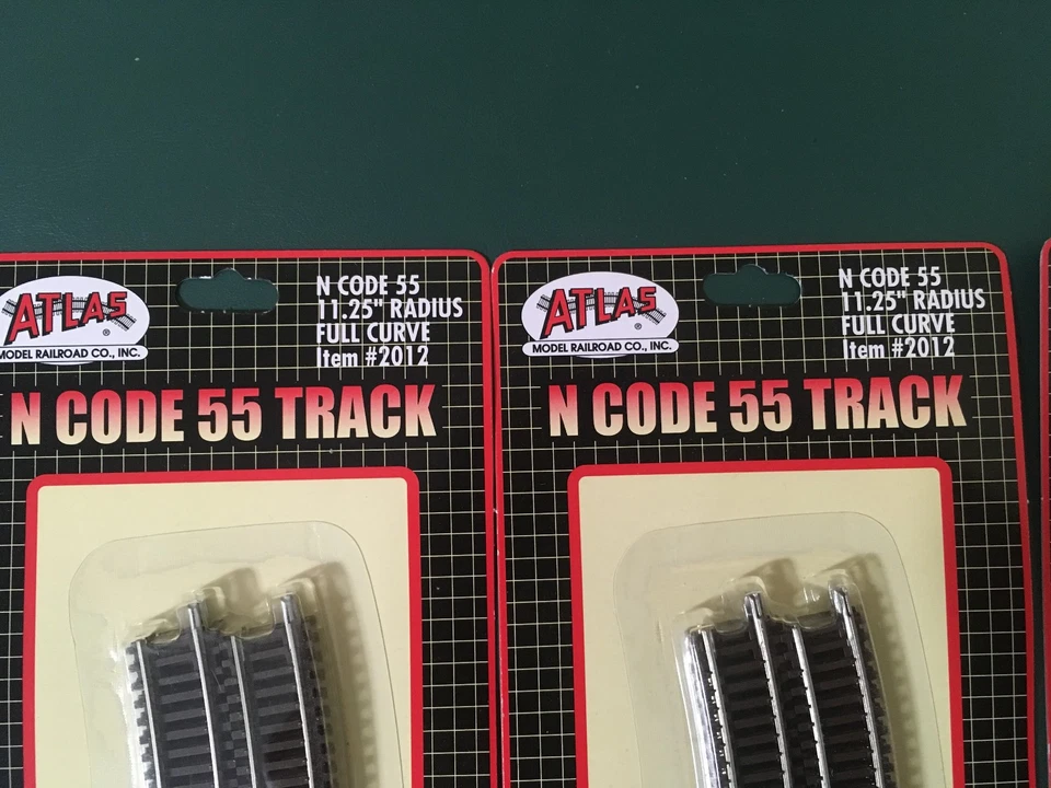 N Scale Atlas N Code 55 11.25" Radius Full Curve #2012   3 Pack - Image 2 of 2