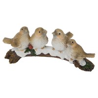 Weihnachtsfigur Dekofigur Weihnachten Xmas Dekoeko VöGel Winter Braun 16X7X7 Cm