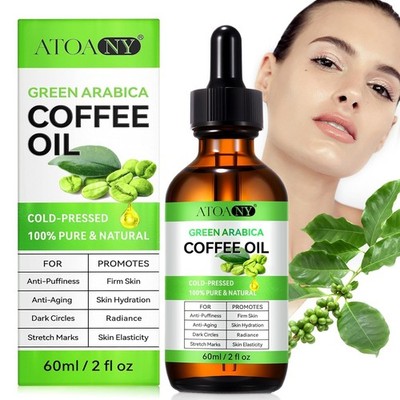 Green Coffee Bean Oil 100% Pure Skin Hair Face Anti-Aging Moisturizer