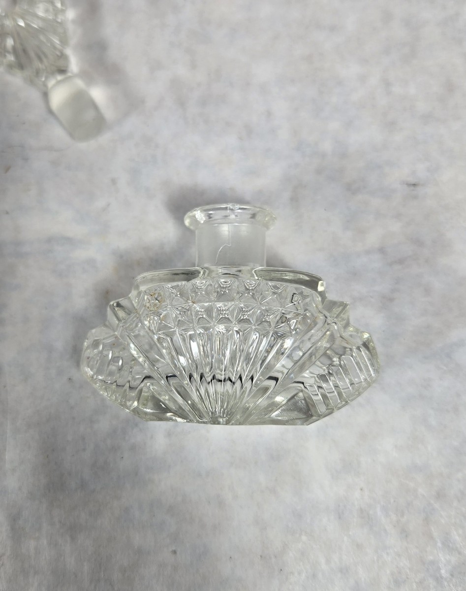 Lot Of 2 Vintage Czechoslovakia Art Deco Perfume Bottle Glass Stopper SEE PHOTOS View 4