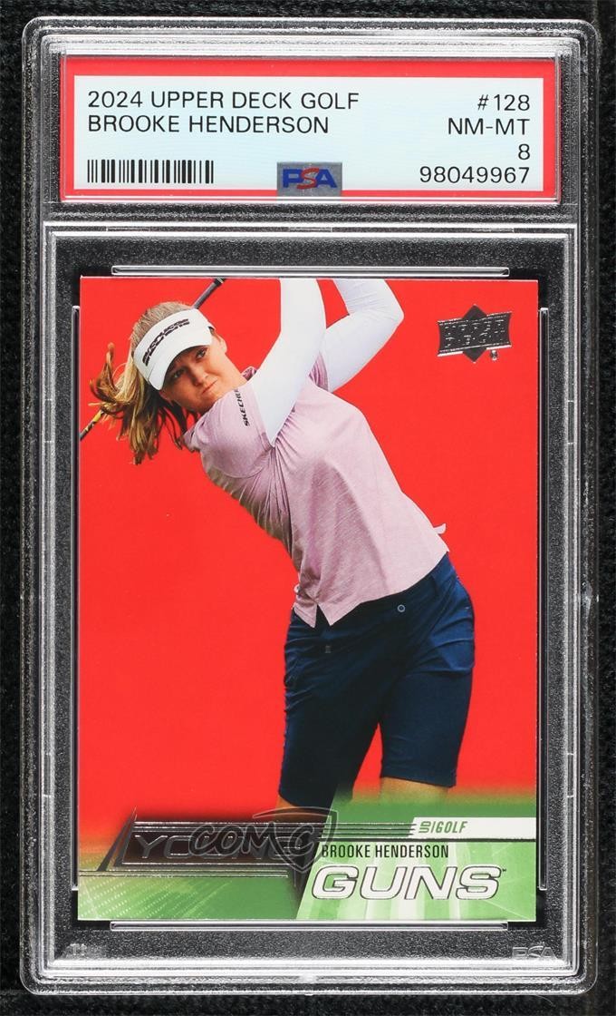 2024 Upper Deck Young Guns Brooke Henderson #128 PSA 8 Rookie RC xj3