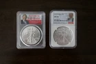 2017 & 2020 Silver Eagles Donald Trump 45th President PCGS MS70~RED!