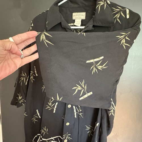 Boca Classics Island Wear - Men’s Short Sleeve Shirt Size Large - 100% Silk - Picture 8 of 10