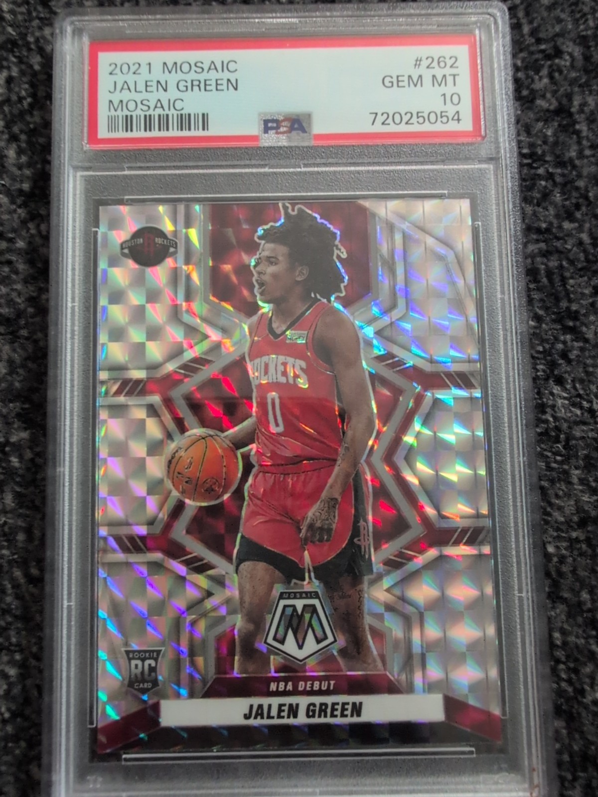 2021 Panini Mosaic Jalen Green Mosaic Parallel PSA 10 RC