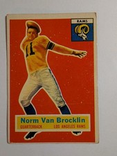 1956 Topps - Norm Van Brocklin #6 Beautiful VG+ Card! Los Angeles Rams HOF QB!