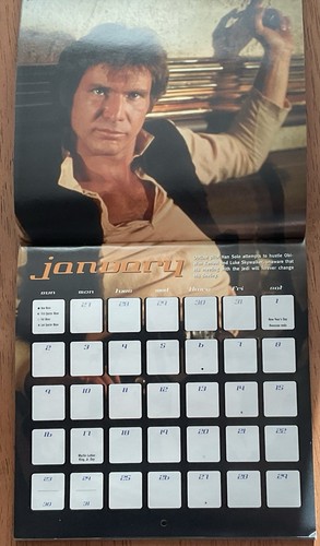Star Wars HAN SOLO 2000 Mini Calendar Not Sealed But In Excellent Condition - Picture 3 of 4