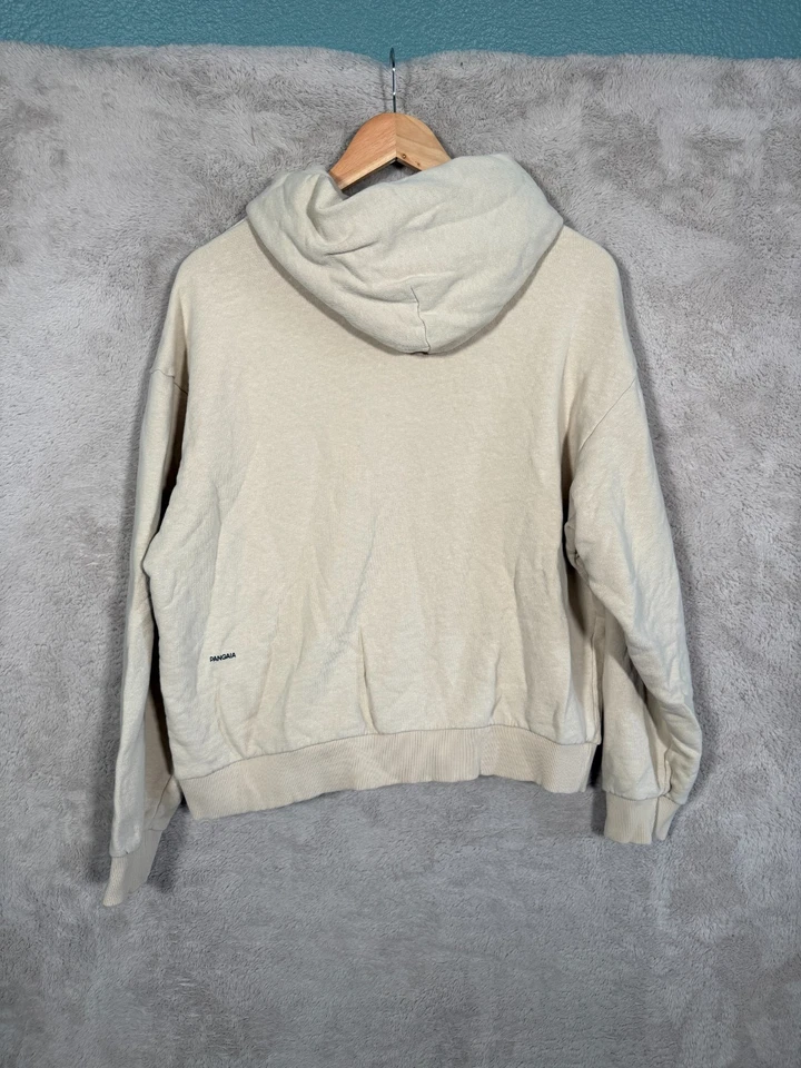 Pangaia Sudadera con Capucha Mujer Grande Beige Pullover Sudadera Aire Libre Yoga Atletismo Foto 3 de 4