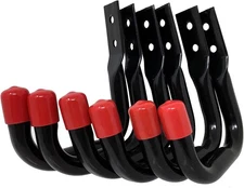 Uh036P Heavy Duty Garage Storage Utility Hooks Color Black 6 per Pack