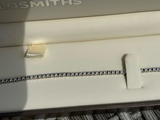 9ct White Gold 1ct Diamond Bracelet From Goldsmiths Jewellers.