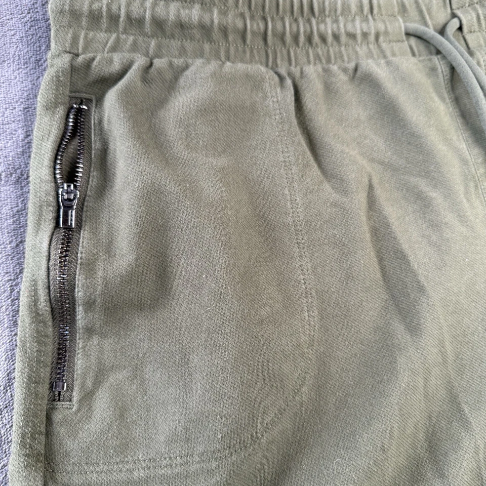 Pantalones Cortos Athletic Works Verde Cordón L 12-14 Cintura Elástica Bolsillos con Cremallera Foto 2 de 4