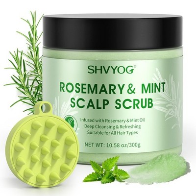 Kopfhautpeeling, SHVYOG Rosmarin Peeling, 300 g (1er Pack), hellgrün 