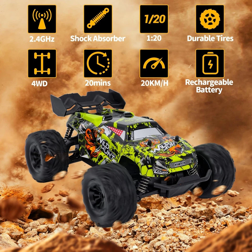 ENOZE Electric/Brushed RC Car 1/10 4WD Monster Truck 40KMH High Speed RTR - Image 4 of 4