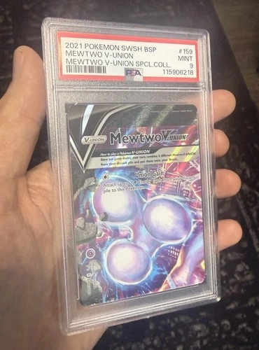 PSA 9 MEWTWO V-UNION SWSH159 - SWORD & SHIELD BLACK STAR HOLO PROMO - MINT