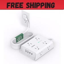 10FT Surge Protector Power Strip with 8 Outlets and 4 USB Ports