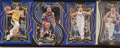 Panini Select 2024-25 NBA 4-Card Lot Luka Doncic LeBron Reaves Lakers #40