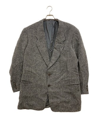 GIORGIO ARMANI Houndstooth tailored jacket Size: 52 Gray Men | eBay