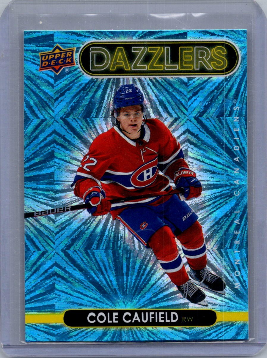 2021-22 Upper Deck #DZ-25 Cole Caufield Dazzlers Blue