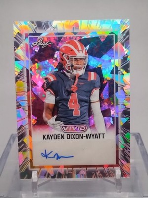 2025 Leaf Vivid Kayden Dixon-Wyatt RC Auto 1/1 Cracked Ice USC TROJAN