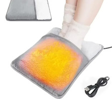 Winter Electric Foot Heating Pad USB Charging Soft Plush Washable Warm Mat
