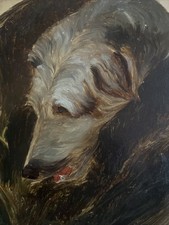 Lovely Oil On Dog Vintage C1910