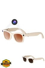 Piluyaa AI Smart Glasses 8K Camera 1080P Video Voice Control Beige