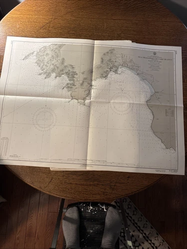 1965 Mediterranean Sea Alaric Islands Mallorca nautical chart