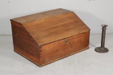 RARE 19TH C ENFIELD CT SHAKER BROTHER'S DESK BOX IN BUTTERNUT & ORIGINAL SURFACE
