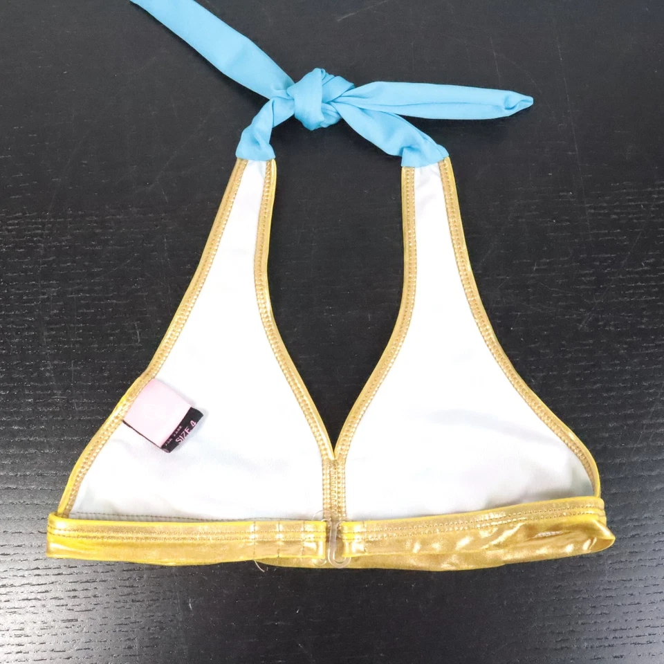 Bebé Phat Niño Pequeño Niña 4 2 piezas Rayas Halter Bikini Niño Traje de Baño Corto Foto 3 de 4