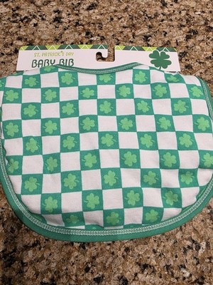 St. Patrick's Day Baby Bib - Baby Bib - Bibs - Clover - Green - Baby Items - NEW
