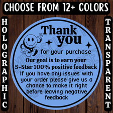 40 THANK YOU STICKERS 2" ROUND LABELS SEALS EBAY STORE SMALL BUSINESS
