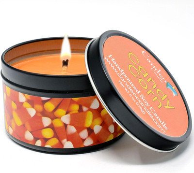 Candy Corn - Halloween Candles - Container Candle, 6 Oz - Made with Beeswax, Coc