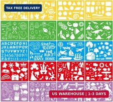 20 Pcs Drawing Stencils Set for Kids,Large Plastic Stencil Kit 300 Patterns Dra