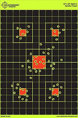 12''X18'' Sight in Splatterburst Target - Instantly See Your Shots Burst Bright Fl