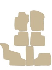 Velour Fußmatten für Mercedes GL X164 2006-2012 3 Sitzreihen, Beige x14 Rand Velour Fußmatten für Mercedes GL X164 2006-2012 3 Sitzreihen, Beige x14 Rand