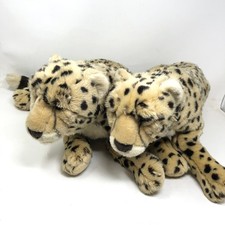 FAO Schwarz Toys R Us Cheetah Plush Set Tan Spotted Large 28