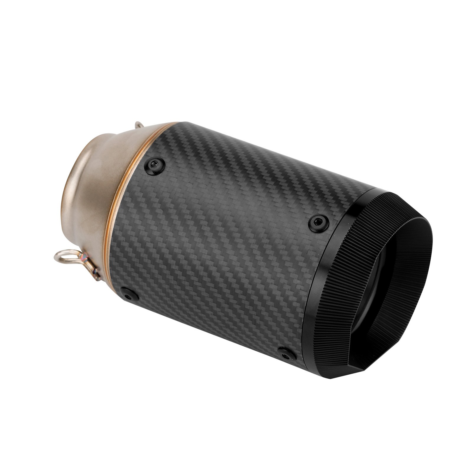 2" Universal Motorcycle Slip-on Muffler Exhaust Pipe Tail Tips Carbon Fibre 51mm