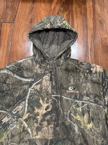 Vintage 90s Y2K Mossy Oak Real Tree Camo Hunter Work Detroit Hoodie Jacket XXL image 2
