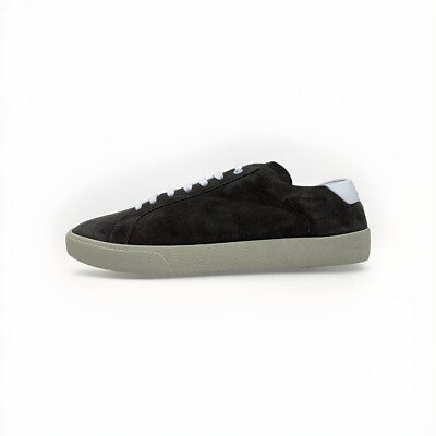 $800 Saint Laurent Suede Brown Low Tops Sneakers size US 17, EU 50 Made in Italy