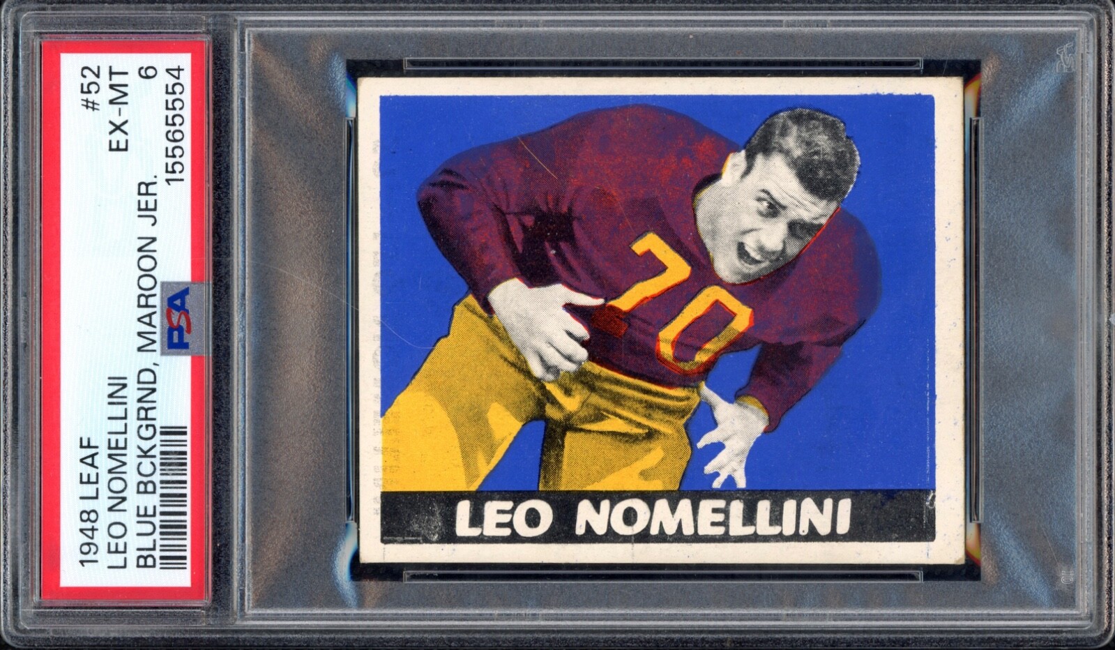 1948 Leaf #52 Leo Nomellini  NFL HOF Rookie RC  ** PSA 6 **  Vibrant & AWEsome