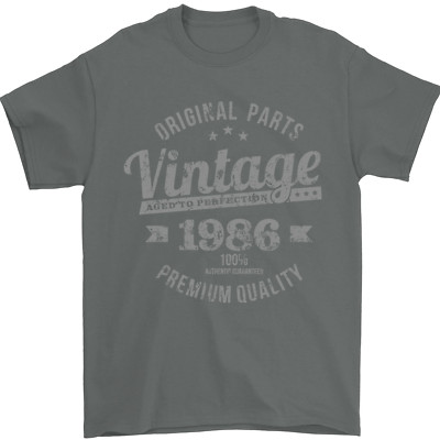 T-Shirt Vintage Anno 38 Compleanno 1986 Uomo 100% Cotone