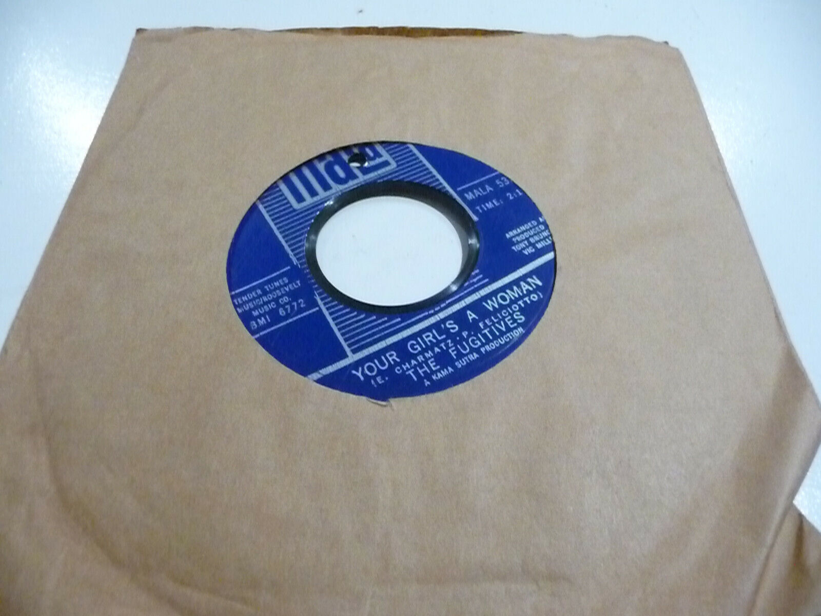 The Fugitives Your Girl's a Woman / She Believes in Me 1966 45rpm