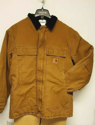 Carhartt C26-BRN Sandstone Duck Arctic Traditional Coat - Quilt Lined | eBay