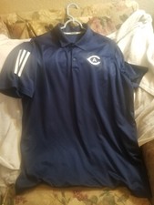 UC DAVIS AGGIES POLO SHIRT - XL - ADIDAS - THROWBACK LOGO - BLUE