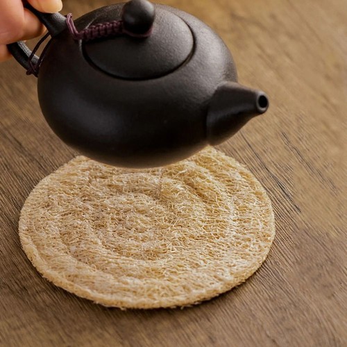 Loofah Fibre Teapot Pad Round Loofah Mat Teaware Tea Cup Mat Tea - Picture 3 of 16