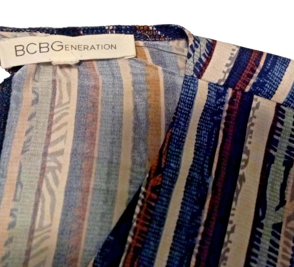 BCBGeneration ジャンパー BCBGeneration Striped Cross-Over Romper Size Large Pullover